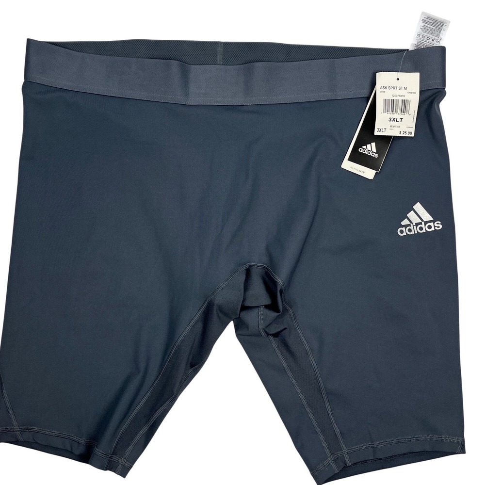 Adidas Alphaskin Aeroready Sport Short Tights Men's Onix Gray 3XLT NWT